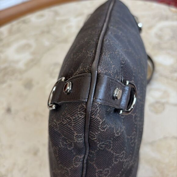 Gucci GG Canvas Abbey D-Ring Crossbody Bag Dark Brown Canvas & Leather - Picture 11 of 16